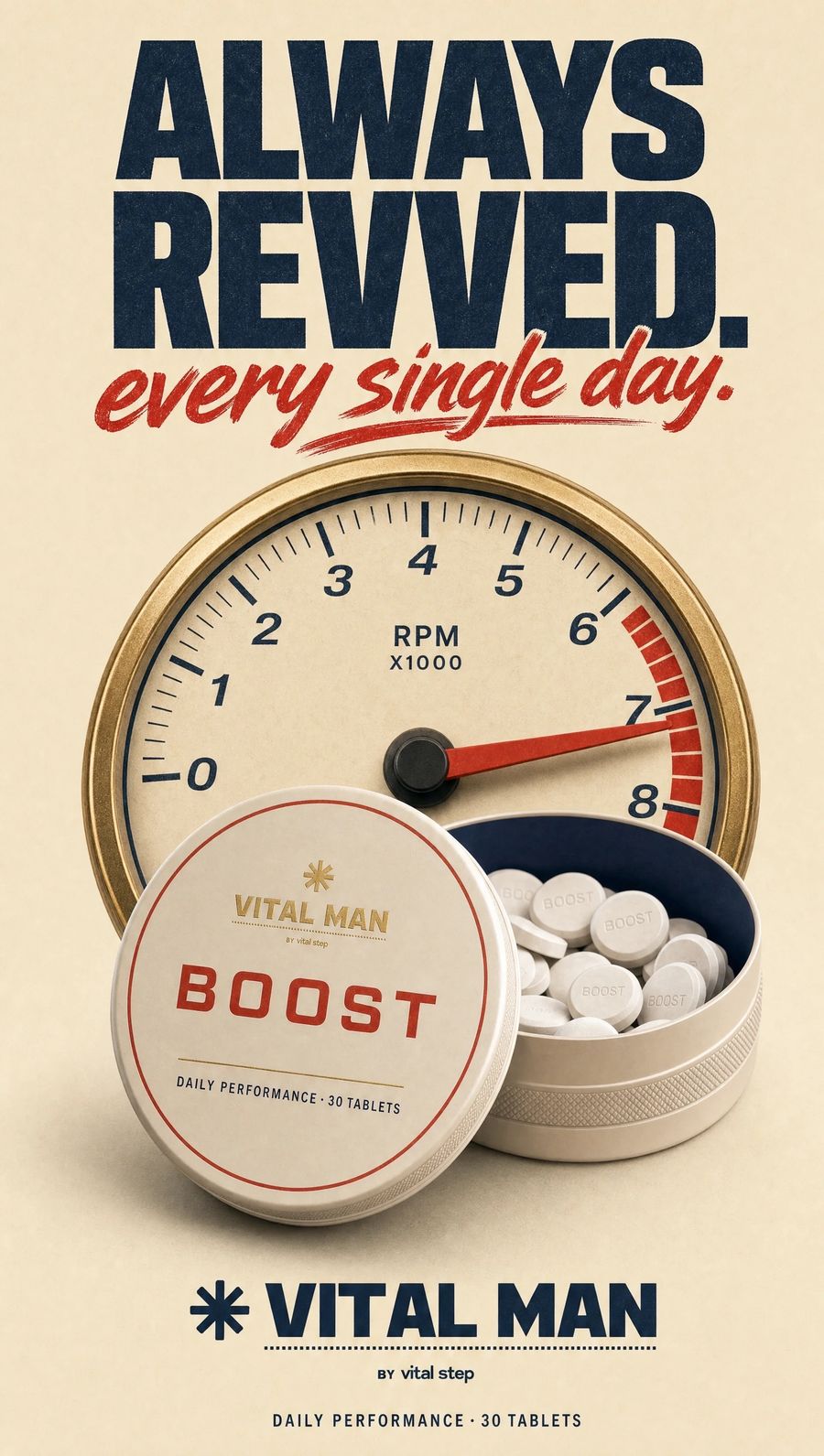 Vital Man ad: Always revved, every single day