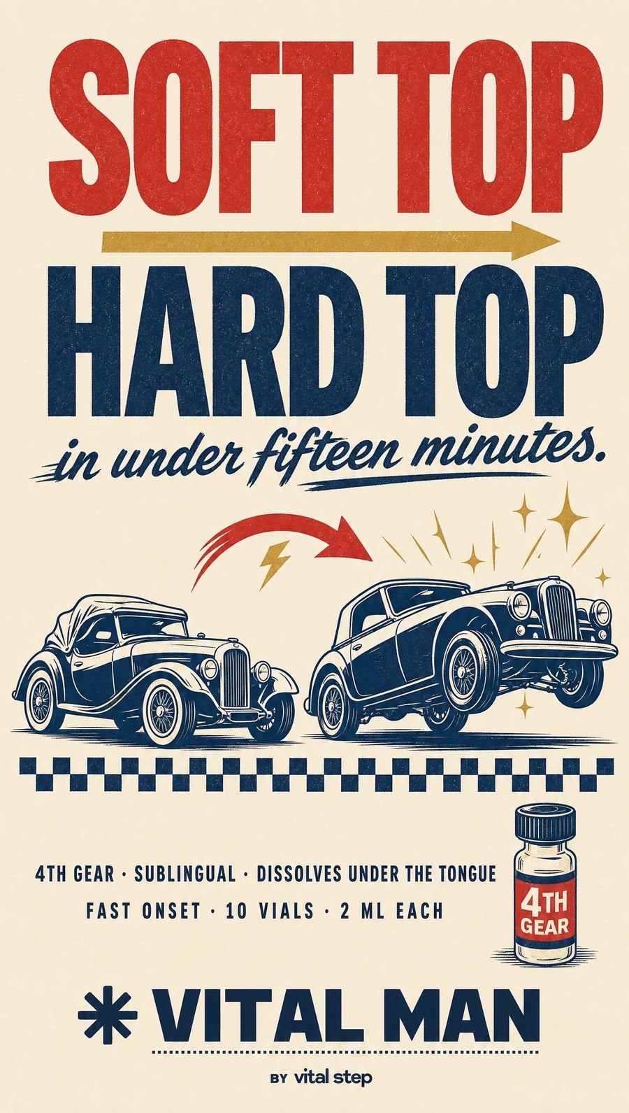 Vital Man ad: Soft top, hard top
