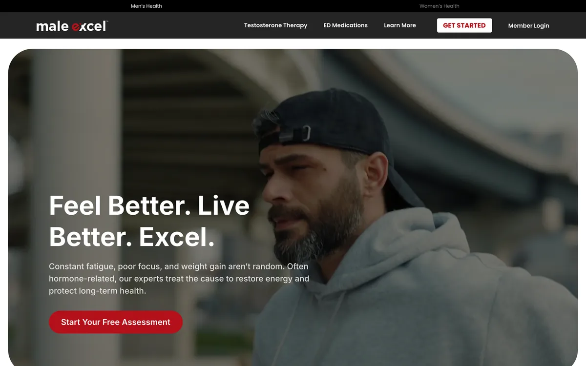 The Male Excel website